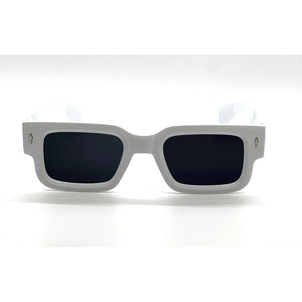 White Square Frame Sunglasses Retro Fashion Bold Trendy Shades Gafas Lentes‎ Men